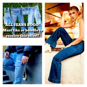 All jeans buy one get one free! Must bundle, or like to receive this offer